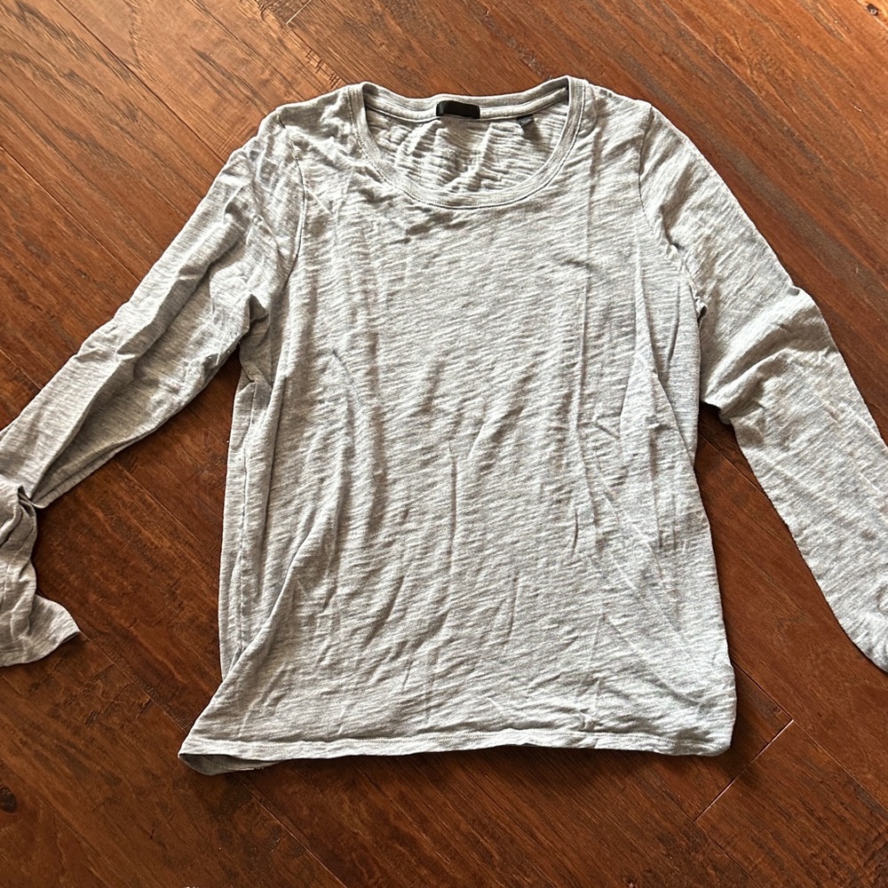 ATM Anthony Thomas Melillo Light Gray Long Sleeve Top